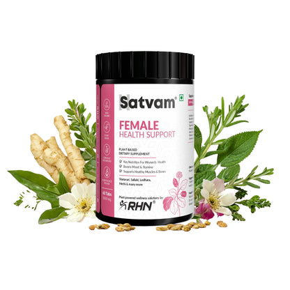 SATVAM Female Health Support (60 Tabs), Plant-Based Women's Nutrition