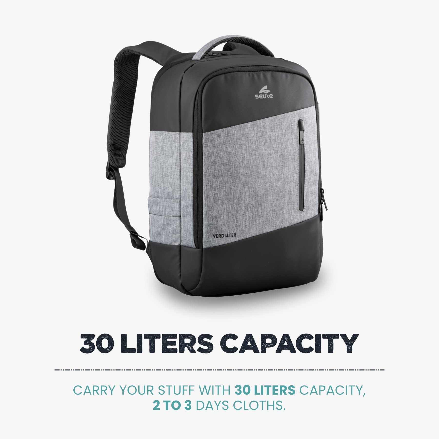 Seute Verdiater 4.0 Shockproof 15.6 Inch laptop backpack for men With U- image 2