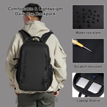 Arctic Hunter Laptop Backpack for Men Women 25L Lightweight Water-resistant Casual Backpack 5 Pockets Sleek 15.6-inch Laptop Bag for Office College Daypack, Blue