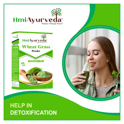 HMI AYURVEDA 100% Natural Wheat Grass Powder (200g) – Pure, Preservative free, Non-GMO