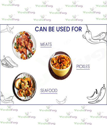 VY VedaYug Red Sweet Paprika Powder 100g | 100% Pure Non-Smoked Paprika | Mild Chilli Powder for Cooking, Pizza, Pasta & Seasoning | No Preservatives