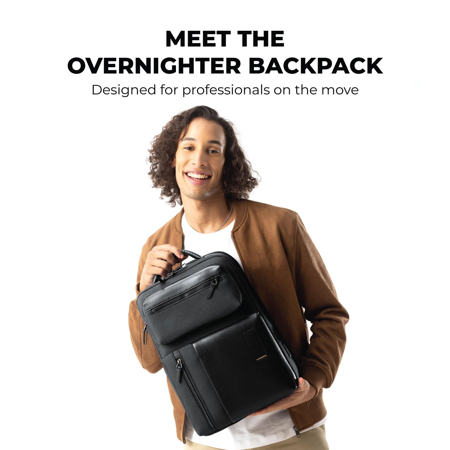 MOKOBARA Overnighter 23L Laptop Backpack 16 Inch Office Travel Black