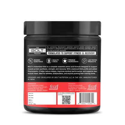 Bolt EAA 300gm, 30 Servings|Nine Essential Amino Acid with BCAA 5000|EAA Supplement for Men & Women- Blueberry Blast