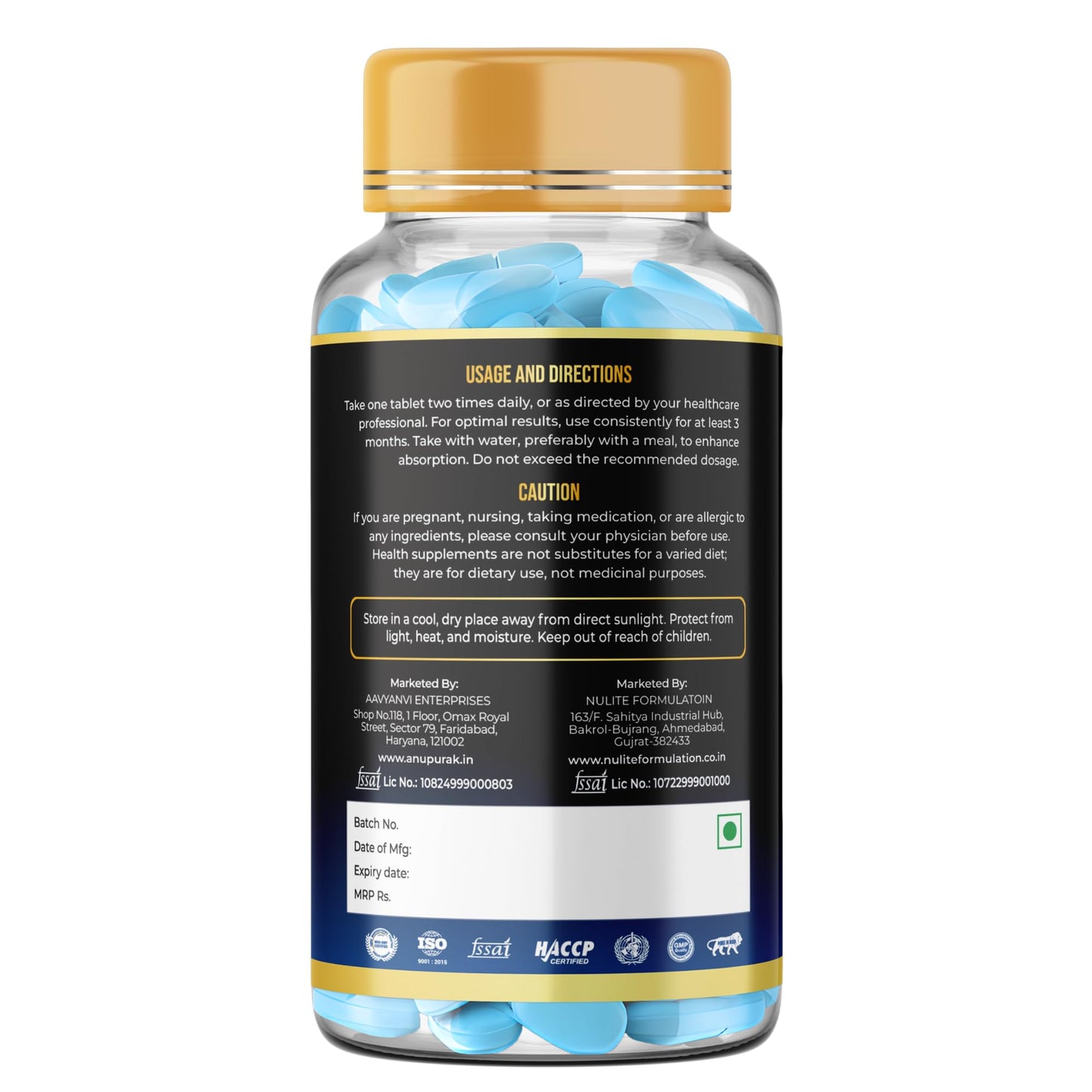 Triple Magnesium Complex Tablets | Glycinate, Malate & Citrate | 296mg Elemental Magnesium | Ashwagandha, L-Theanine, Zinc & D3 | Stress Support, Calm Focus & Muscle Function | 120 Tablets (60 Days)