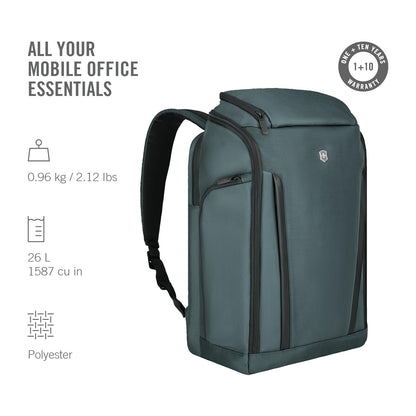 Victorinox Swiss Designed Backpack, Altmont Professional Fliptop Laptop Backpack, Storm, Dedicated Laptop and Tablet Compartment, Business Travel Office Bag For Men, Laptop Bag, 26 Litres, (653288)