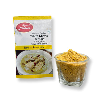 Shaan-E Jaipur White Korma Masala | Shahi White Chicken Korma Masala | Natural Spices | Spice for Authentic Taste and Colour 40 gm each (Pack of 1)