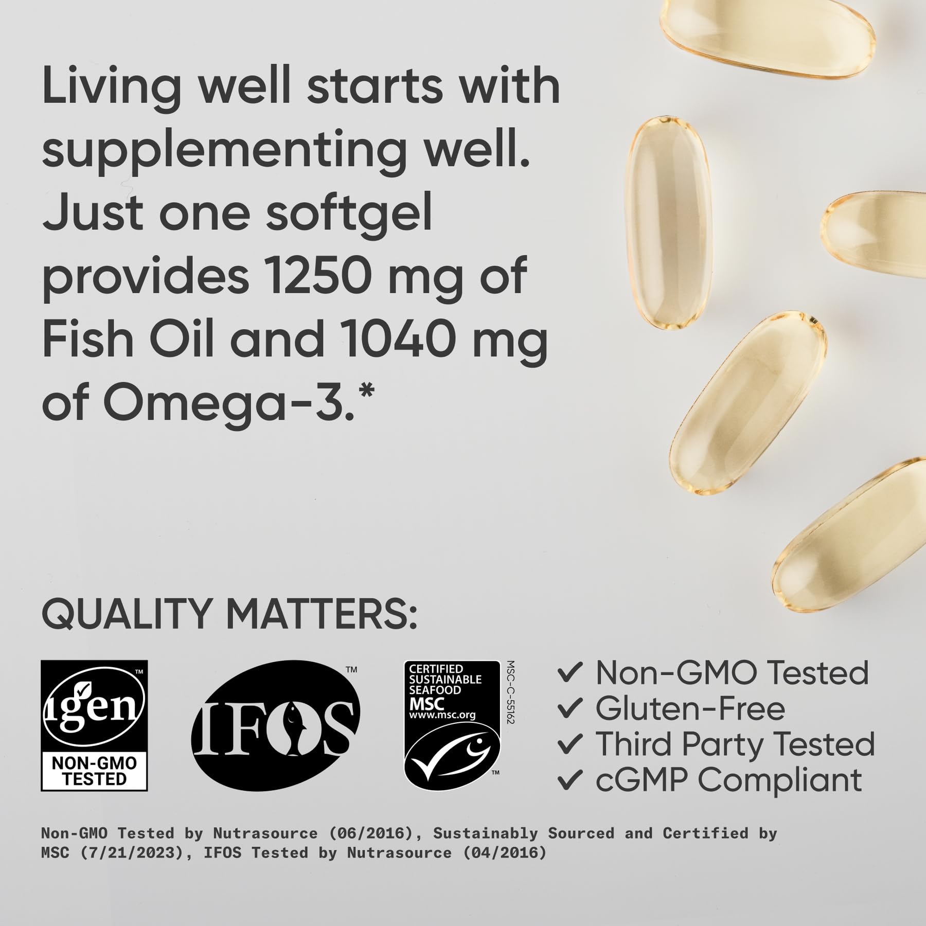 Sports Research Omega-3 Fish Oil From Wild Alaska Pollock (1250Mg Per C- image 6