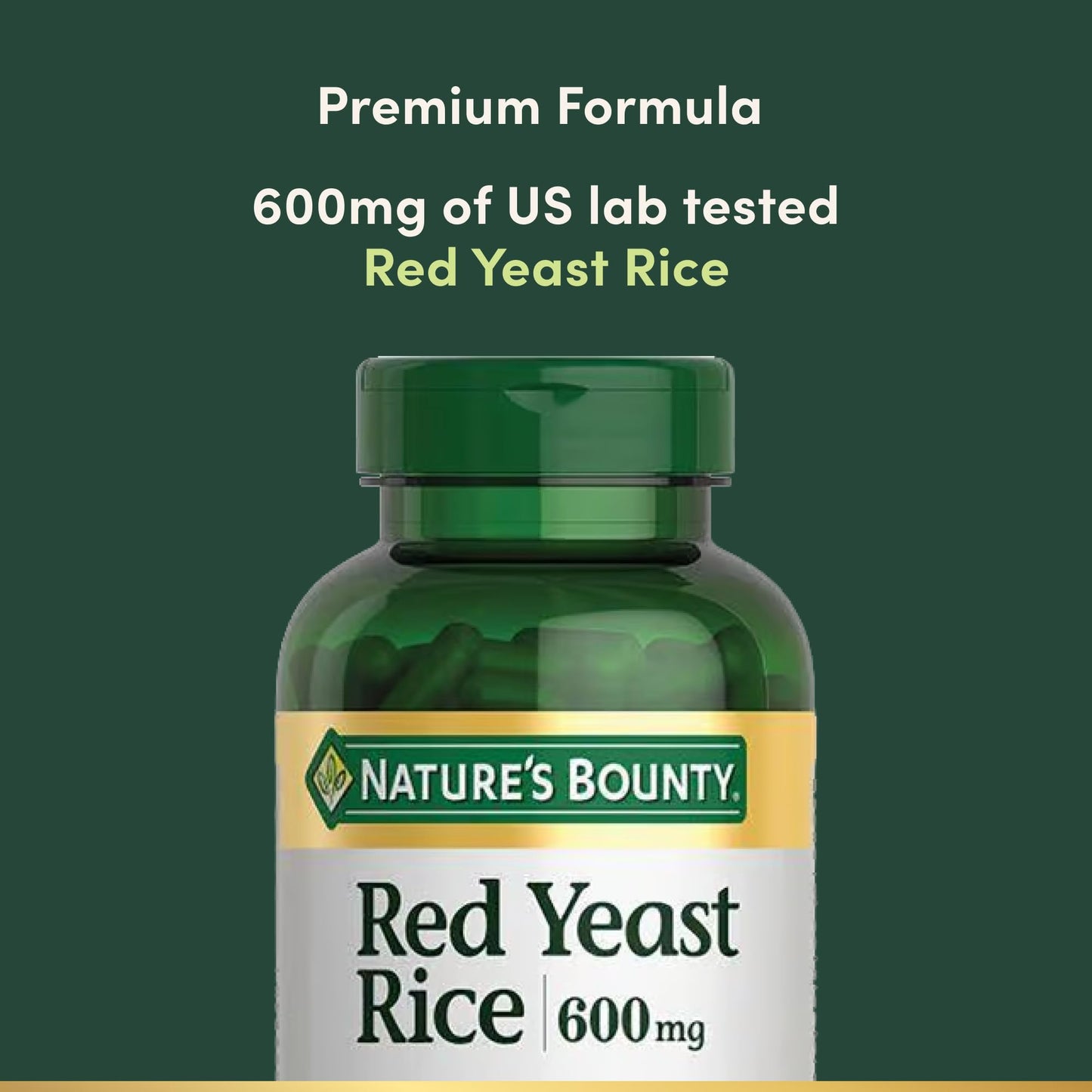 Nature's Bounty Red Yeast Rice, 600 mg, 250 Capsules