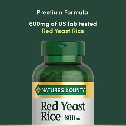 Nature's Bounty Red Yeast Rice, 600 mg, 250 Capsules