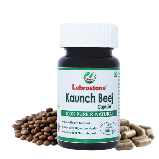 Lebrostone Kaunch Beej Capsules -45| Strength, Stamina & Vitality Support | Pure Ayurvedic Supplement