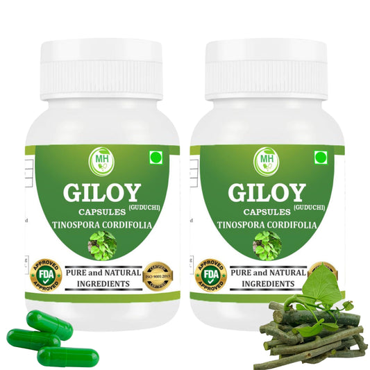 Morsan healthcare | Giloy Capsules 500mg – 60 Count | 2 Pack | Vegetarian | Plant-Based | Herbal Supplement | No Artificial Additives | Gluten Free | organic |