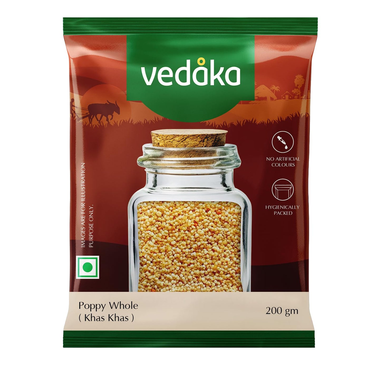 Amazon Brand - Vedaka Poppy Seeds (Khus Khus), 200g