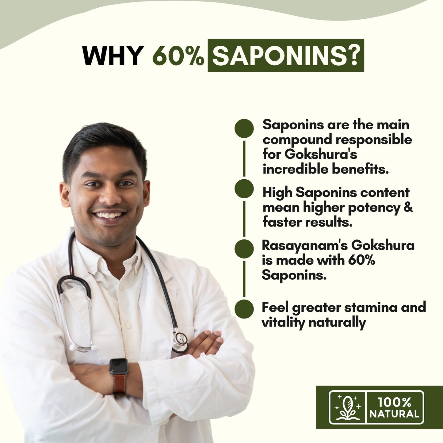 Rasayanam Gokshura Tablets 1000mg Gokhru per Serving, Highest Saponins- image 3