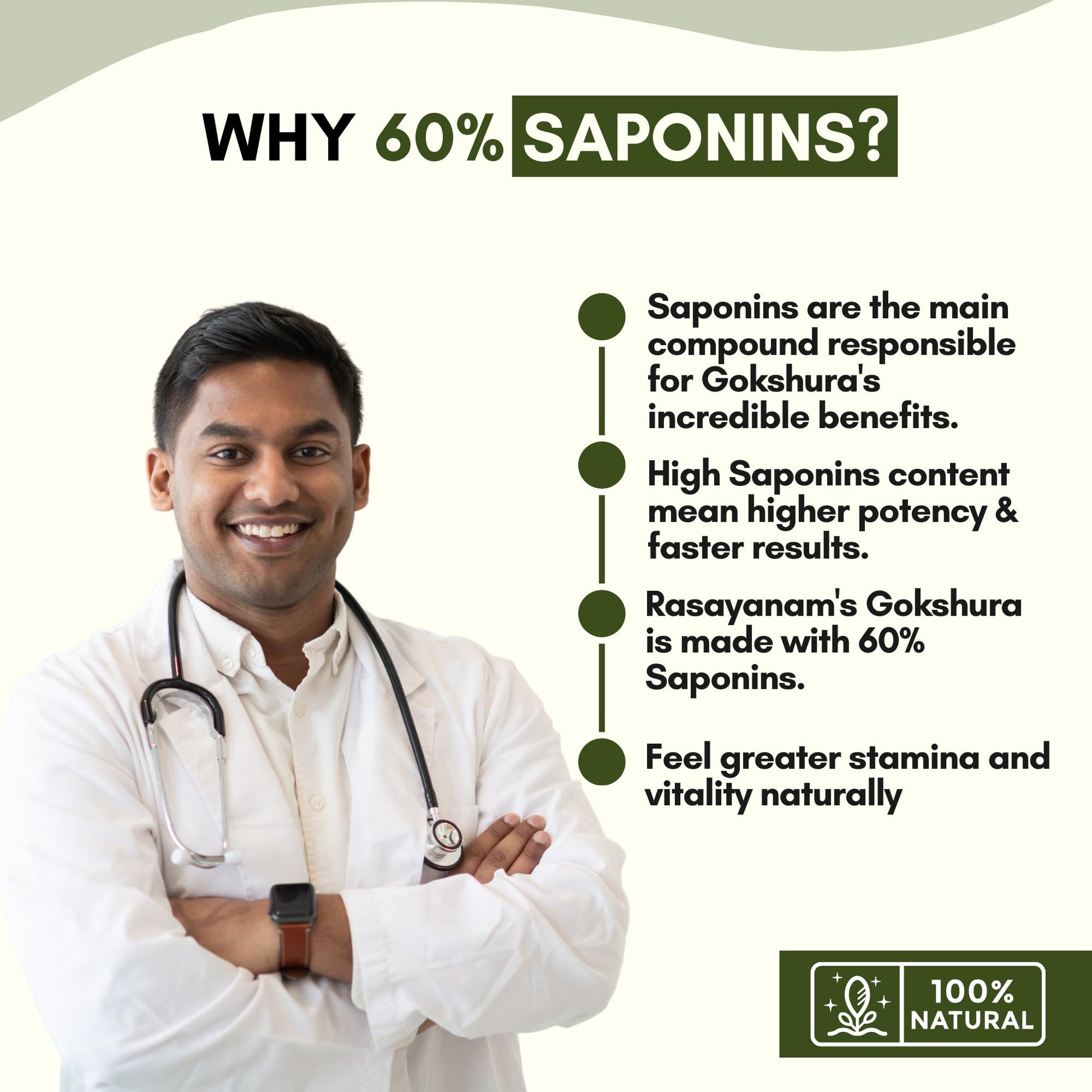 Rasayanam Gokshura Tablets 1000mg Gokhru per Serving, Highest Saponins- image 3