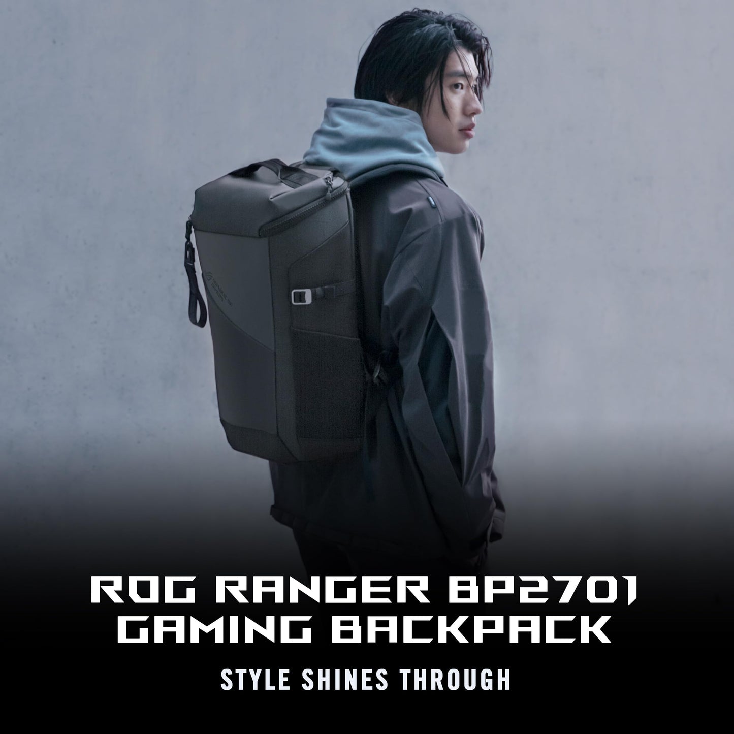 ASUS ROG Ranger BP2701 (2025) Lightweight Gaming Backpack, Spacious storage upto 22L, Ergonomic design, Built-in luggage strap, Adjustable Chest Strap, fits up to a 17-inch laptop, Black, 0.93 kg