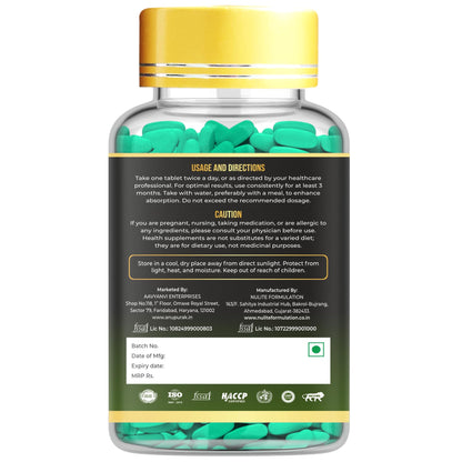 ANUPURAK Bone Density & Strength Calcium Supplement | D3 & K2 MK-7, Magnesium Glycinate, Zinc, Boron, B12 & Essential B Vitamins + 10B Probiotics | Joint, Muscle & Bone Support | 120 Veg Tablets