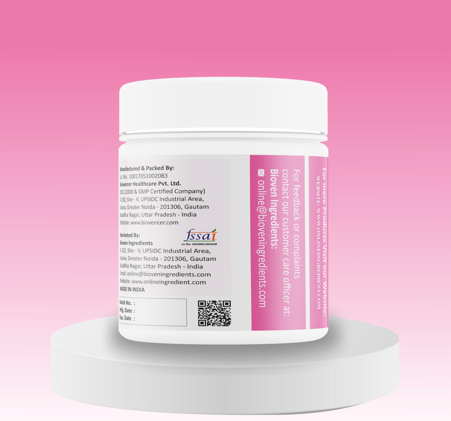 Bioven Ingredients Sodium Chloride Powder, Pure Supplement, 125gm