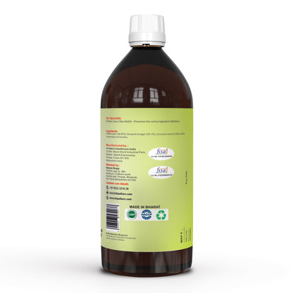 Dr. Patkar's Apple Cider Vinegar with Turmeric Vinegar & Black Pepper Extract |Weight Management, Boost Immunity & Detox, Skin Health |500ml