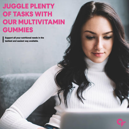 Carbamide Forte Multivitamin Gummies for Women | Multivitamin for Women’s Hair, Skin & Nails, with Biotin & Antioxidants for Immunity & Probiotics for Digestion | 23 Ingredients - 60 Veg Gummies