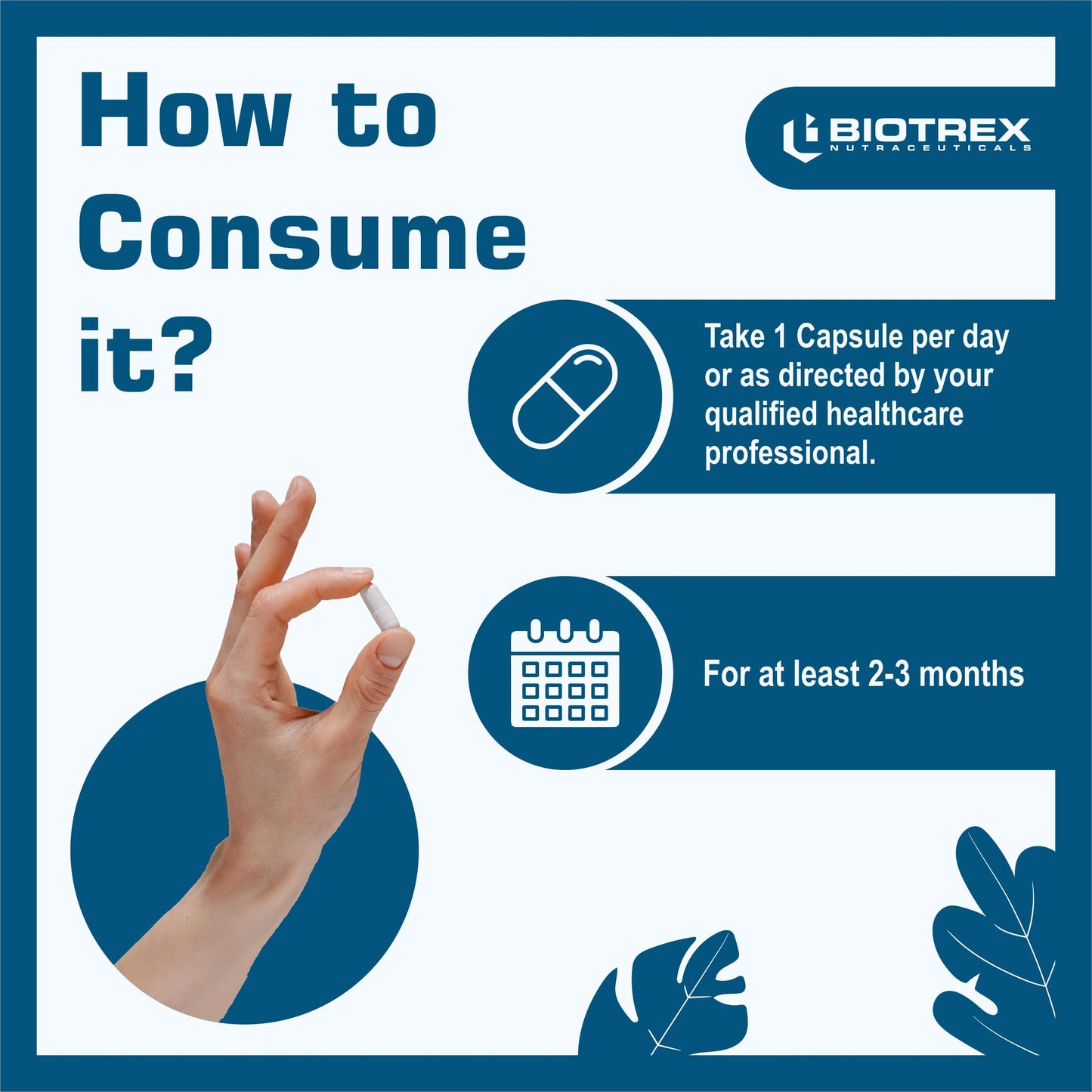 Biotrex Nutraceuticals NMN 500 Supplement, 99% High Purity, NAD Booster, Healthy Energy Levels & Skin Health - 30 Vegetarian Capsules