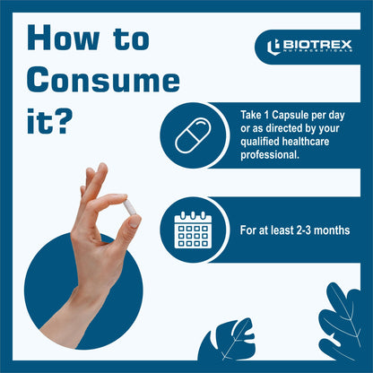 Biotrex Nutraceuticals NMN 500 Supplement, 99% High Purity, NAD Booster, Healthy Energy Levels & Skin Health - 30 Vegetarian Capsules