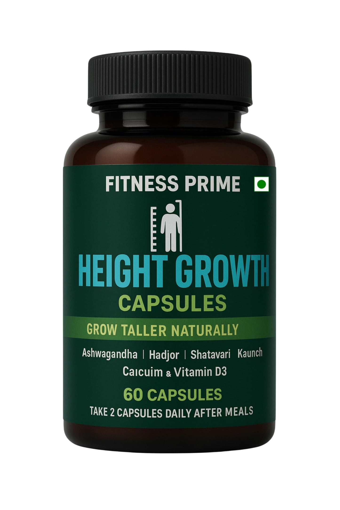 Fitness Prime Herbal Wellness Capsules (60 Capsules) | Essential Vitamins & Minerals Supplement | Supports Bone Health, Immunity & Daily Wellness | Ayurvedic Health Care Formula