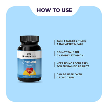 Nisarga herbs Anjicare Arjuna Tablets 250 mg For Blood Pressure Support- image 4