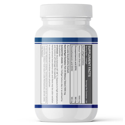 INLIFE Fish Oil Omega 3 Capsule 1000mg | Molecularly Distilled Highly Concentrated Supplement - 120 Softgels
