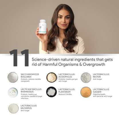 Autoimmunity Care: Candida Care - Advanced Multi-Probiotic Blend | Fights Infections, Leaky Gut, and Candida Defense | 60 Capsules