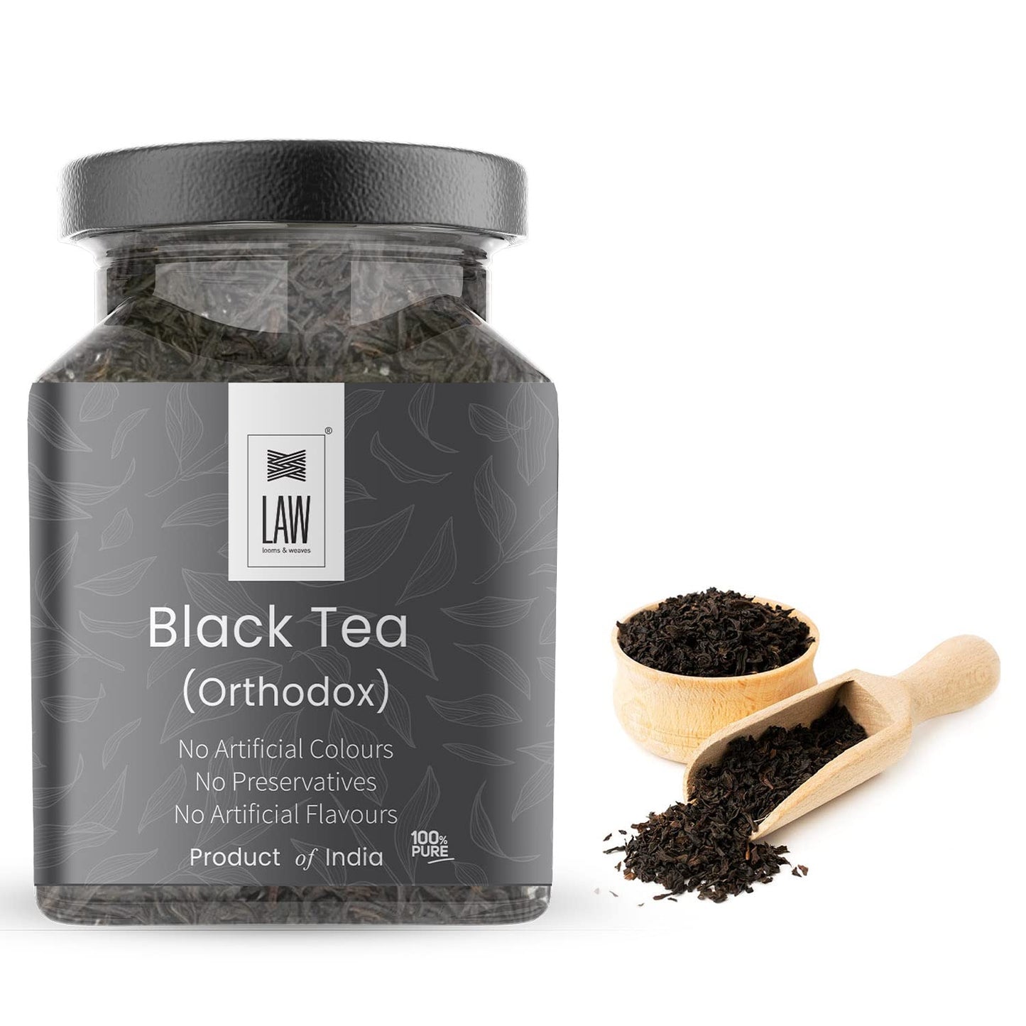 looms & weaves -Hand plucked & Single Origin Orthodox Black Tea Leaves – 100 gm
