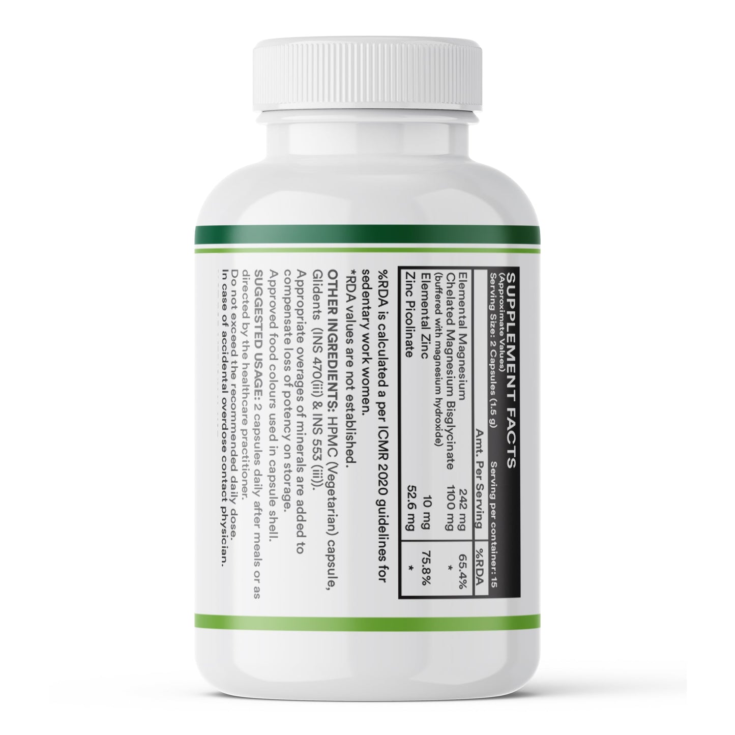 INLIFE Magnesium Glycinate Supplement 1100mg with Zinc Picolinate 52.6mg Per Serving (30 Veg Capsules) + Fish Oil Omega 3 1000mg Double Strength EPA 360mg DHA 240mg (60 Liquid Filled Capsules)