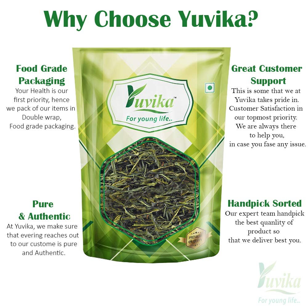 YUVIKA Green Tea Leaves (200 Grams)- image 3