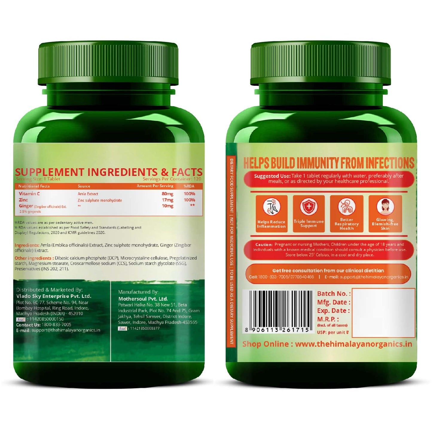 Himalayan Organics Vitamin C Tablets from Natural Fruits | Immnunity, A- image 2
