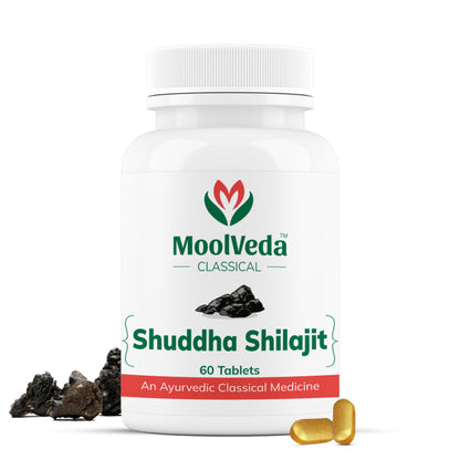 Moolveda Original Shuddha Shilajit Pure Gold Tablets for Men & Women, Improves P