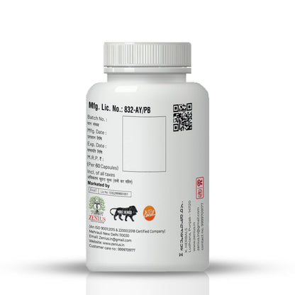 Zenius India - Ayurveda Hormone Growth Capsule for Men's Health Supplement | Better Count, power and Strength | 60 Veg Capsule