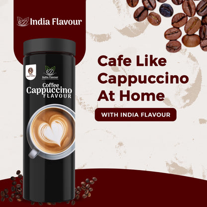 India Flavour Cappuccino Coffee|Creamy, Smooth Instant Coffee Powder Plastic Bottle|100 Gm Coffee, 50 Servings
