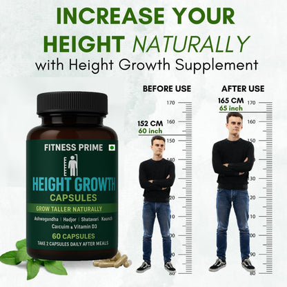 Fitness Prime Herbal Wellness Capsules (60 Capsules) | Essential Vitamins & Minerals Supplement | Supports Bone Health, Immunity & Daily Wellness | Ayurvedic Health Care Formula