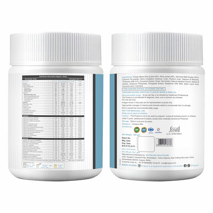 ENGYUP Diabetes Care Powder – Triple Blend Protein with Low GI & Zero Added Sugar, Vanilla Flavor, 400g