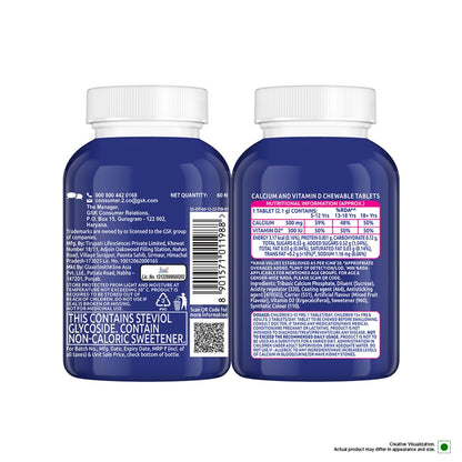 Centrum Ostocalcium Total Chewable Tablets For Women & Men | Vitamin D & Calcium Tablets To Support Strong Bones, Joints & Muscles |60 Tablets, 128 Grams