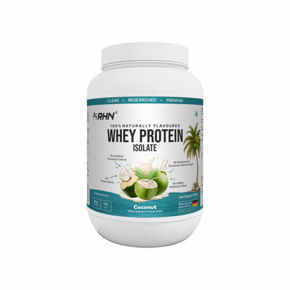 RHN 100% Whey Protein Isolate 500 GM (Coconut) 25g Protein, Muscle Growth, Improve Strength, Faster Muscle Recovery, Germany Imported, Boost Energy, Ideal for Diabetic and Lactose Intolerant People