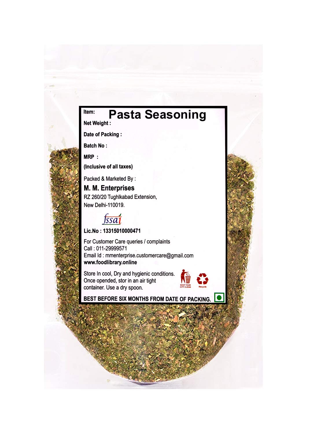 Food Library The Magic of Nature Italian Pasta Seasoning - Mix Herbs, 200g