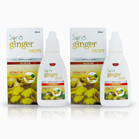 Sona Healthcare Ginger Drops an Ayurvedic Herbal Drops to Boost Immunity and Strength, Cold & Cough- (20ml) - Pack of 2