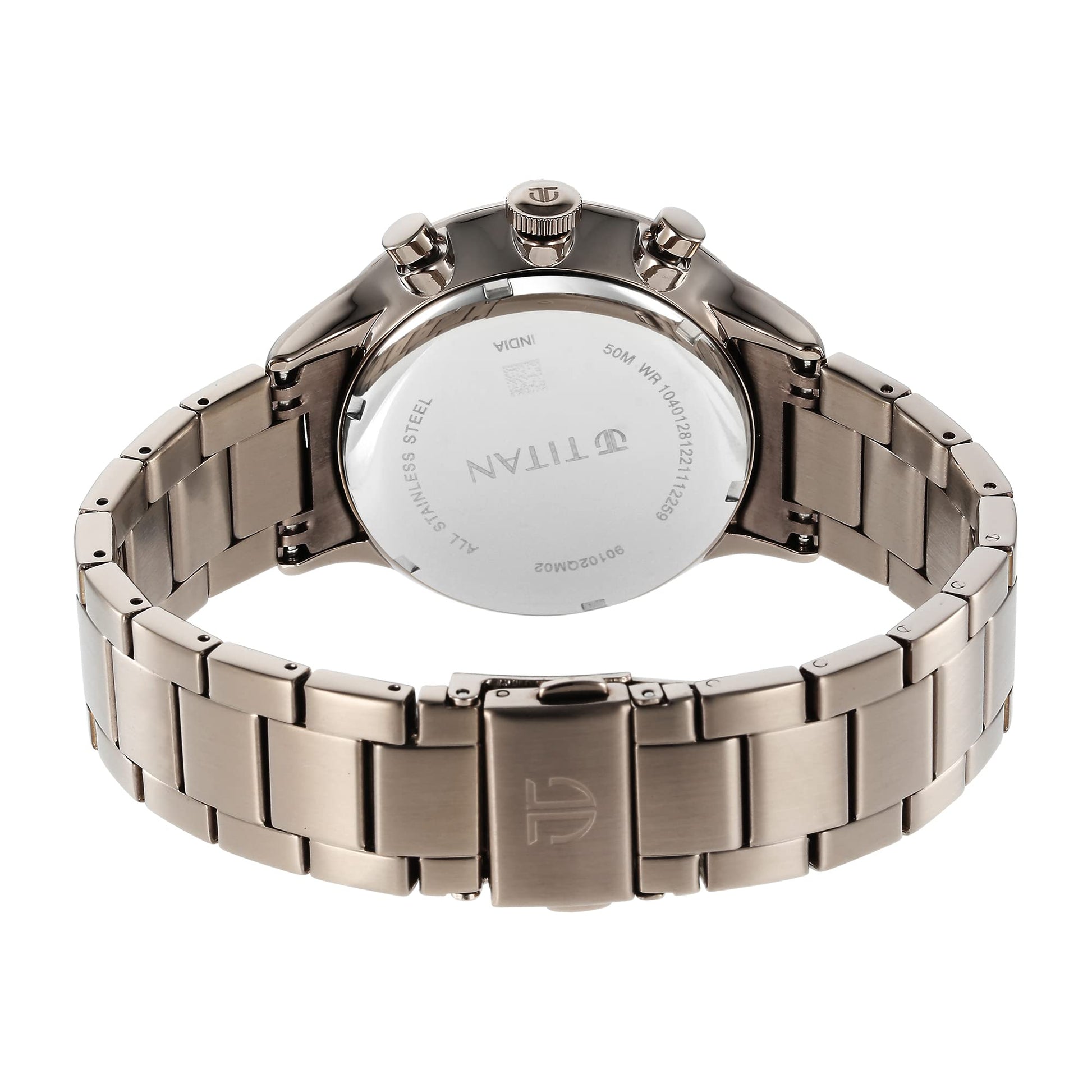 Titan Urban Magic Quartz Multifunction Brown Dial Brown Stainless Steel- image 3