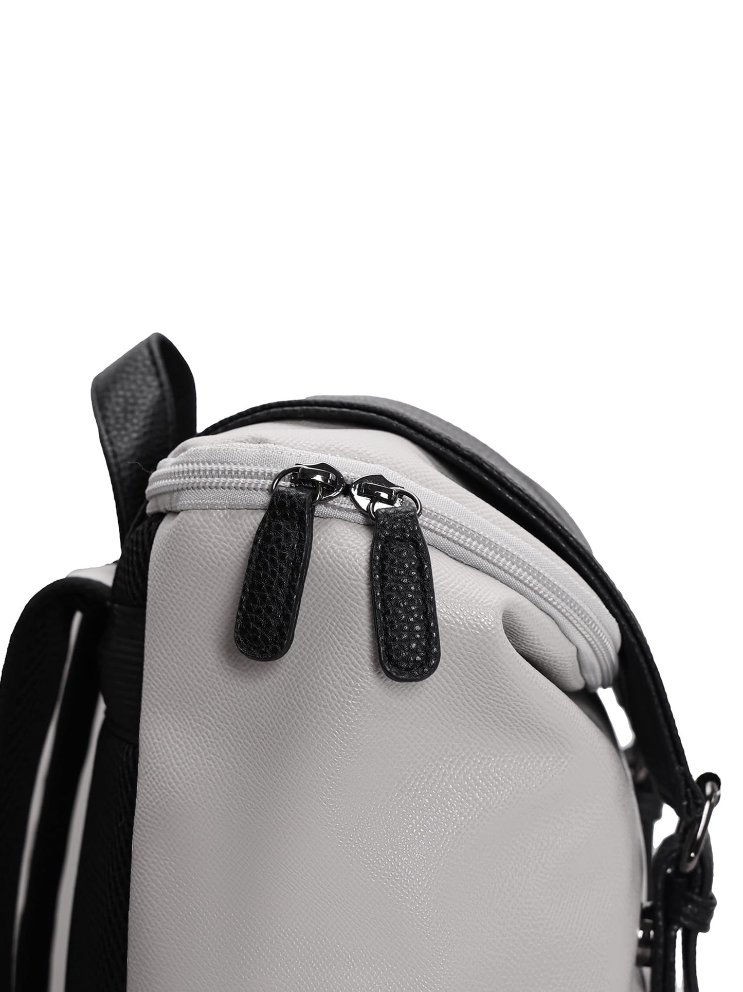 FUR JADEN Vegan Leather Anti Theft Casual Laptop Backpack with 15.6 Inch Laptop Pocket (BlackGrey)