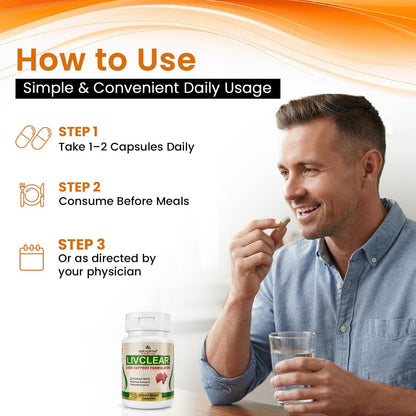 Liver Detox Vegan Capsules (60) | Ayurvedic Liver Cleanse Supplement for Fatty Liver, Detox & Digestive Health