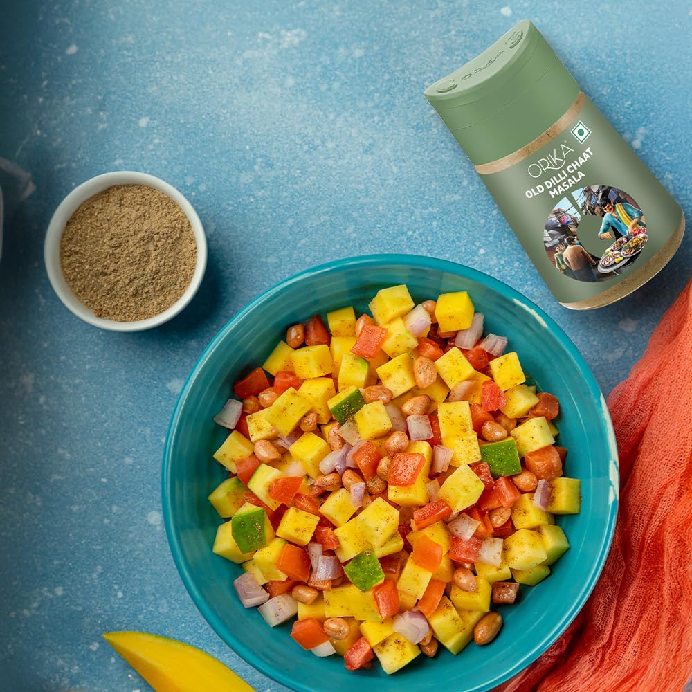 Orika Old Dilli Chat Masala - Premium Spice Blend, 100% Pure and Natural, Perfect for Flavoring Indian Snacks and Dishes, 80g