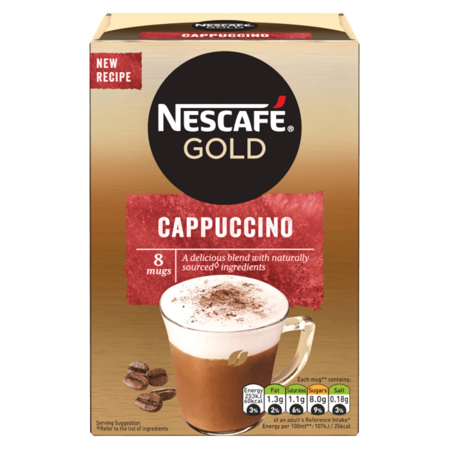 Nescafe Gold Cappuccino Pouch, 136 Gram| Powder