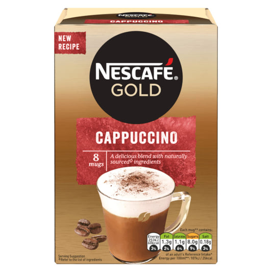 Nescafe Gold Cappuccino Pouch, 136 Gram| Powder