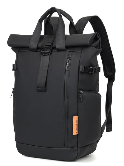 FUR JADEN Vegan Leather Stylish 15.6 Inch Premium Laptop Backpack for Office & Travel (Black)