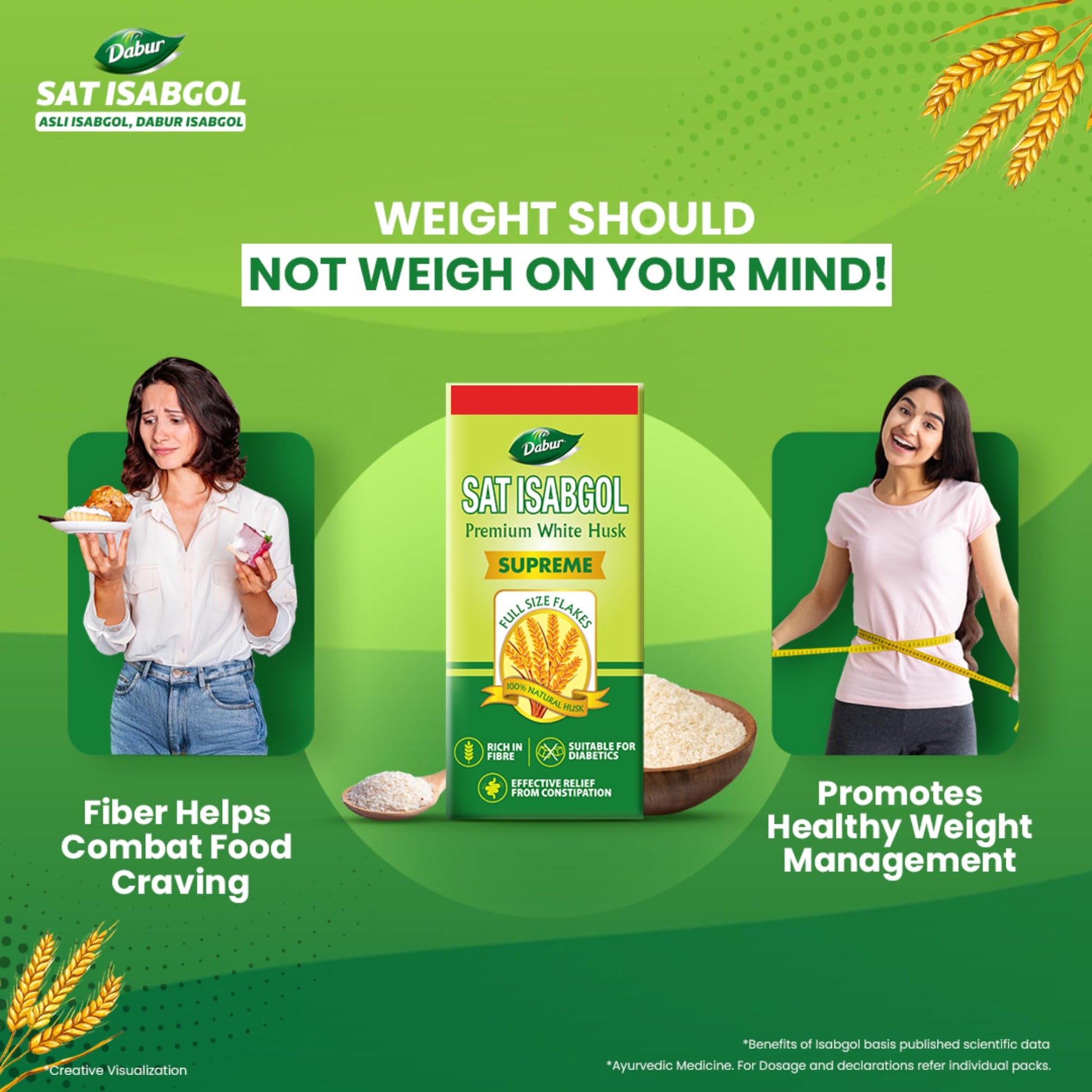 Dabur Sat Isabgol (Psyllium Husk) - 180g + 50g Free | Rich in Fiber | P- image 5